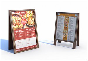 menu board 3D model