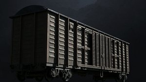 old wagon pbr 3d model