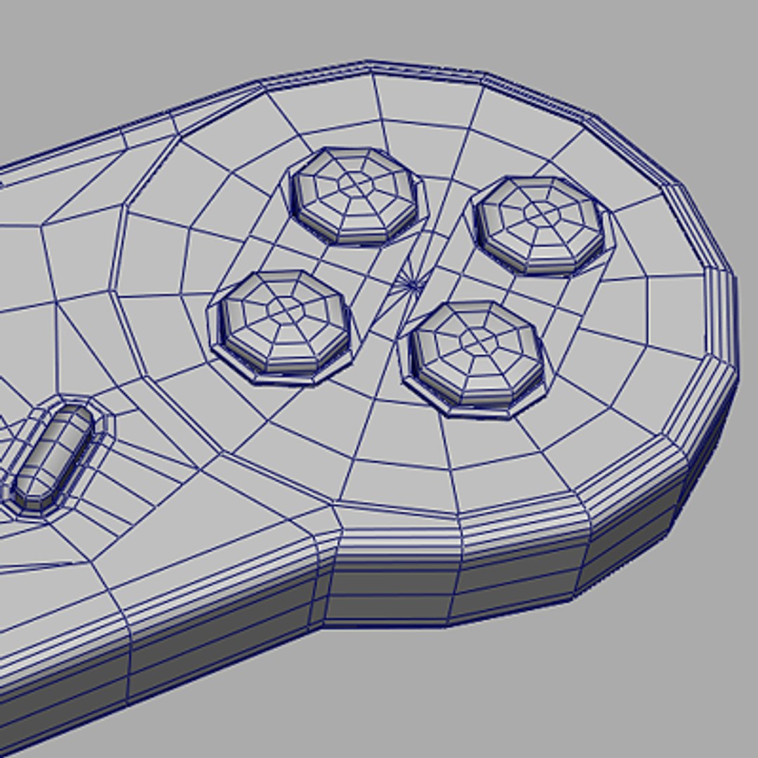Super Controller Snes 3d Model