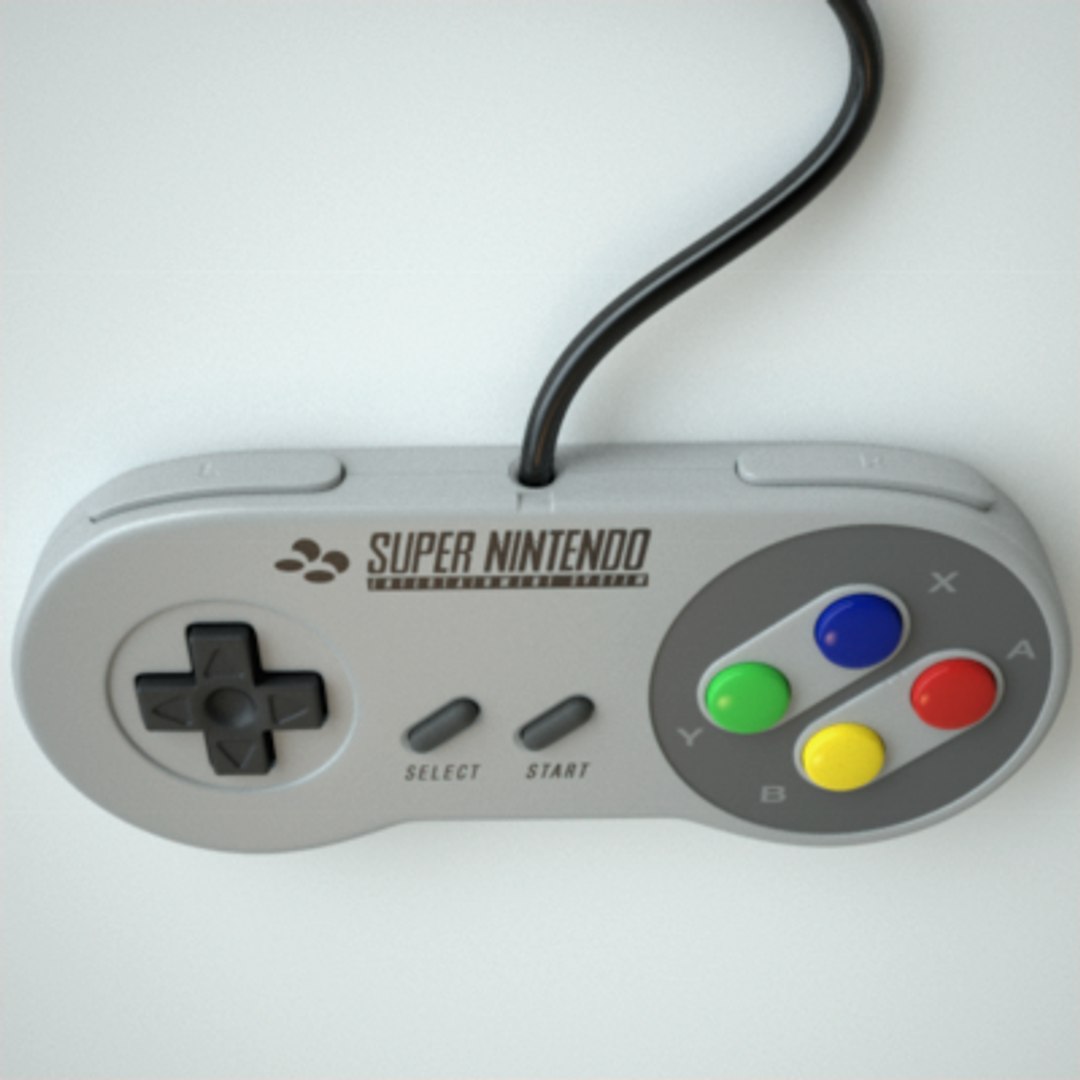 Super Controller Snes 3d Model