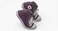 3D model Basketball Leather Shoes Bent Purple