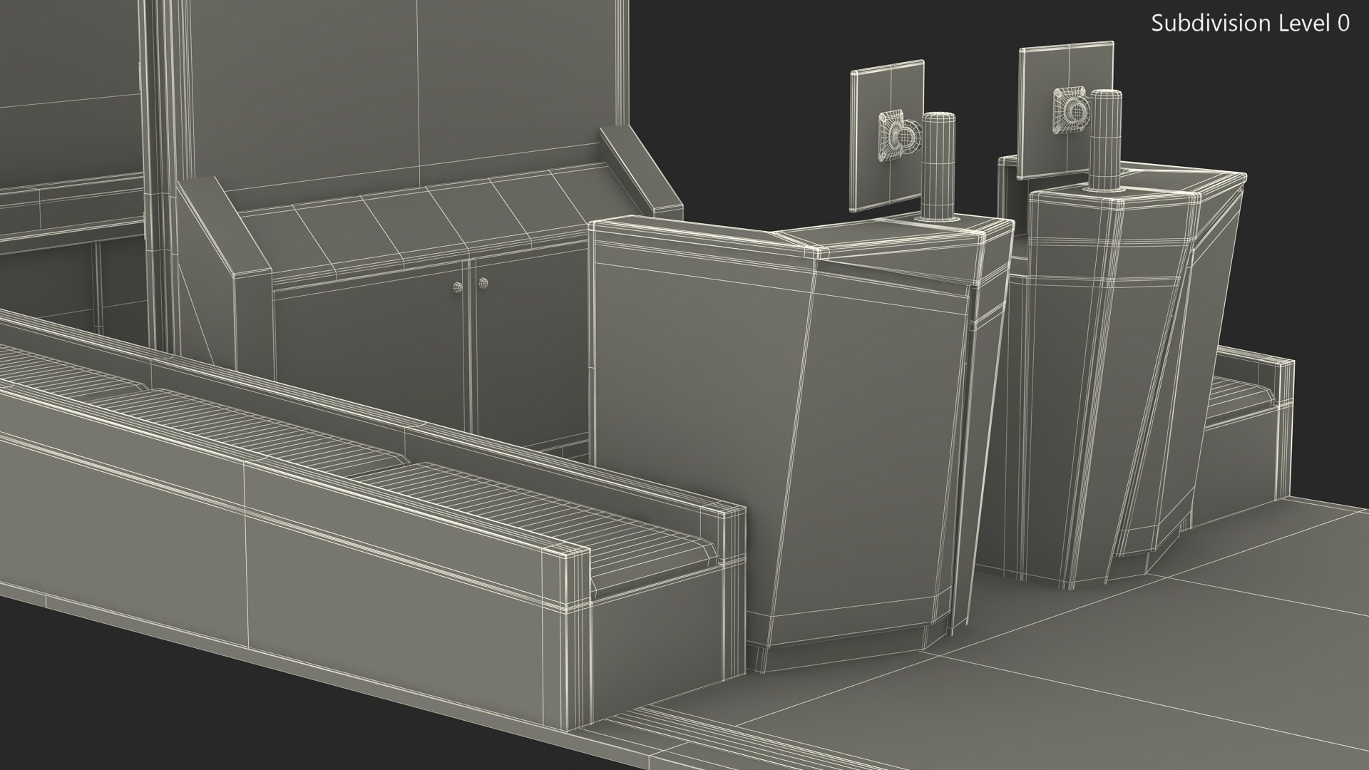 Airport Check-In Desk 3D Model - TurboSquid 2104768