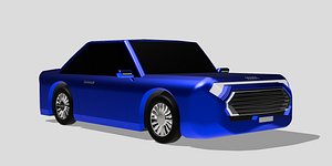 CL1M01 - Sleek retro-modern 3D car model