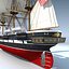 3d sail steam frigate