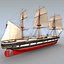 3d sail steam frigate