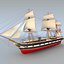 3d sail steam frigate