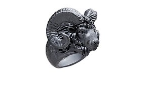 Majestic Ram Statement Ring
