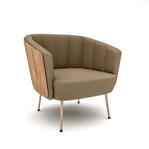 3D model The modern office chair Low-poly