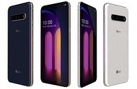 LG V60 ThinQ Classy Blue And Classy White Low Poly