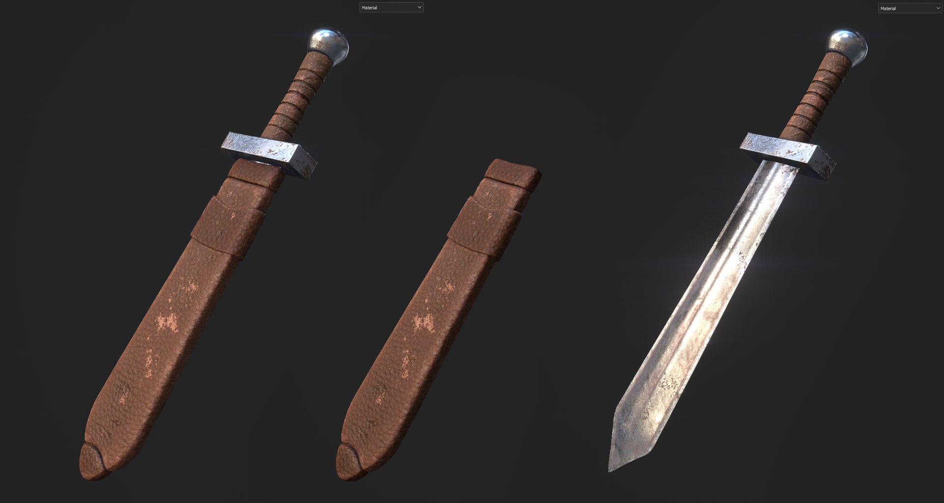 Sword And Sheath 3D Model - TurboSquid 2136460