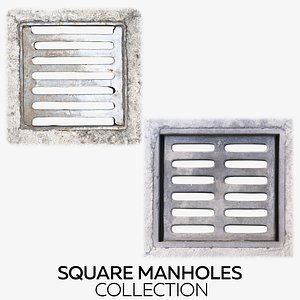 square manholes 3D model