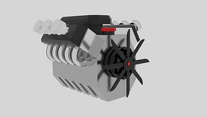 cartoon engine hemi 3d model