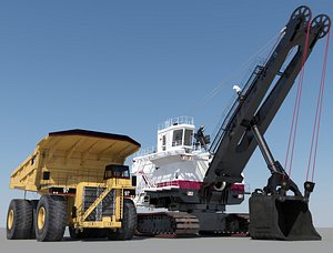 3ds max mining shovel heavy