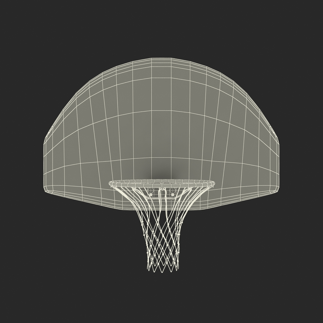 3ds Basketball Hoop Curved Backboard
