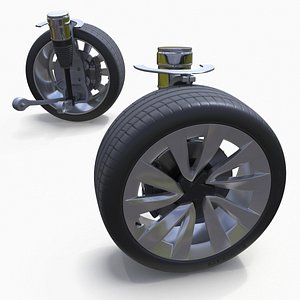 3D model Front Suspension Vehicle Wheel