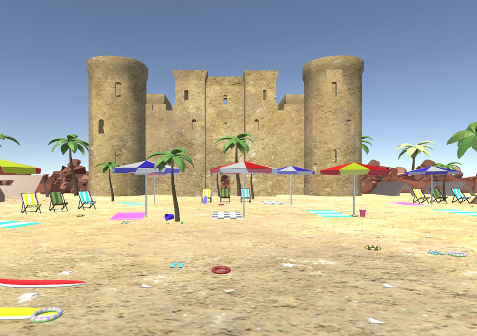 Beach props 3D model - TurboSquid 1361097