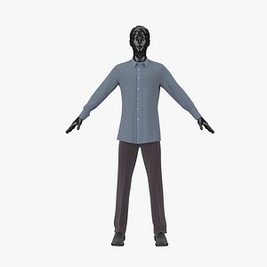 showroom mannequin male 01 3d model
