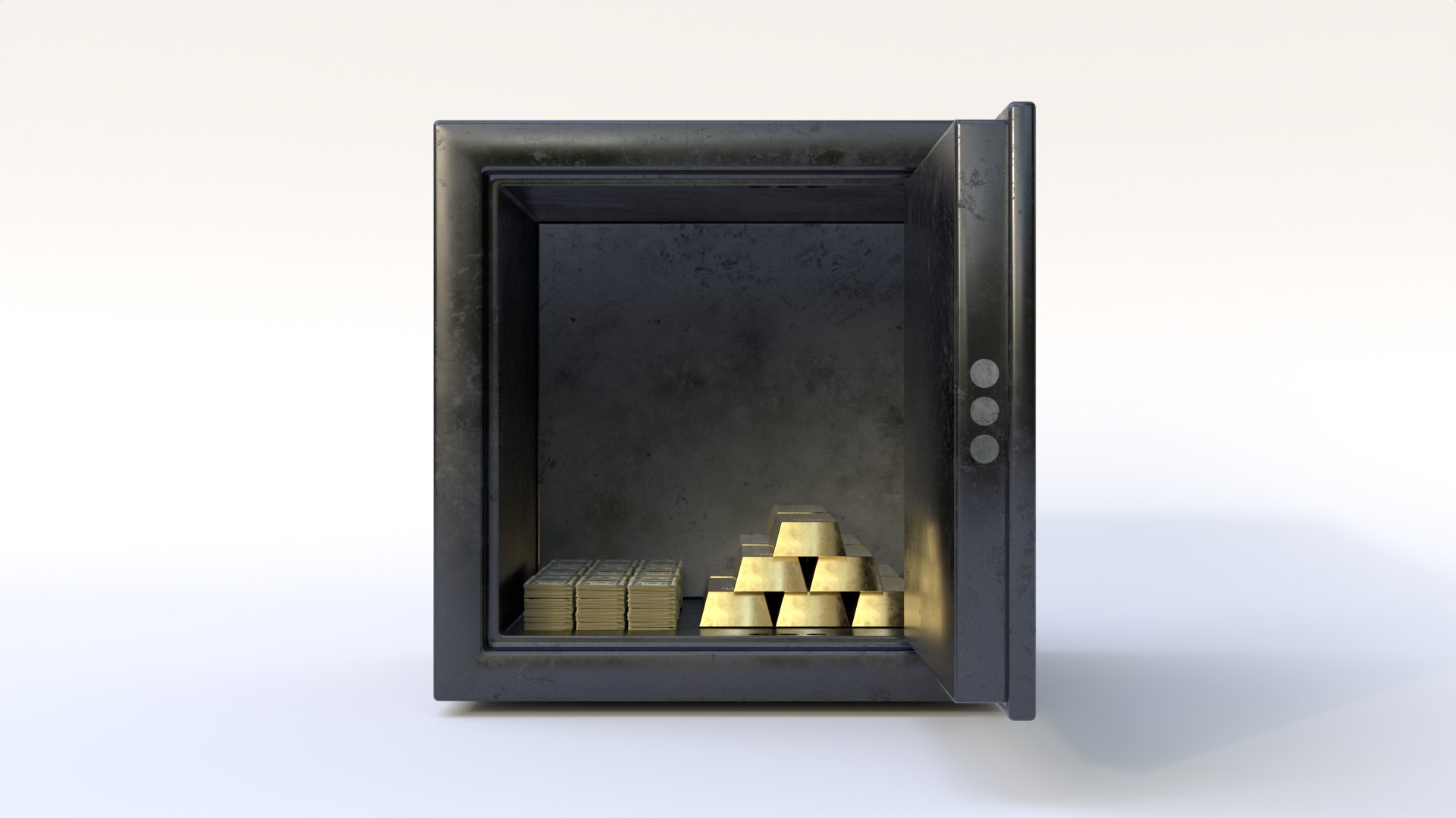 Safe Gold Money 3D Model TurboSquid 2013745