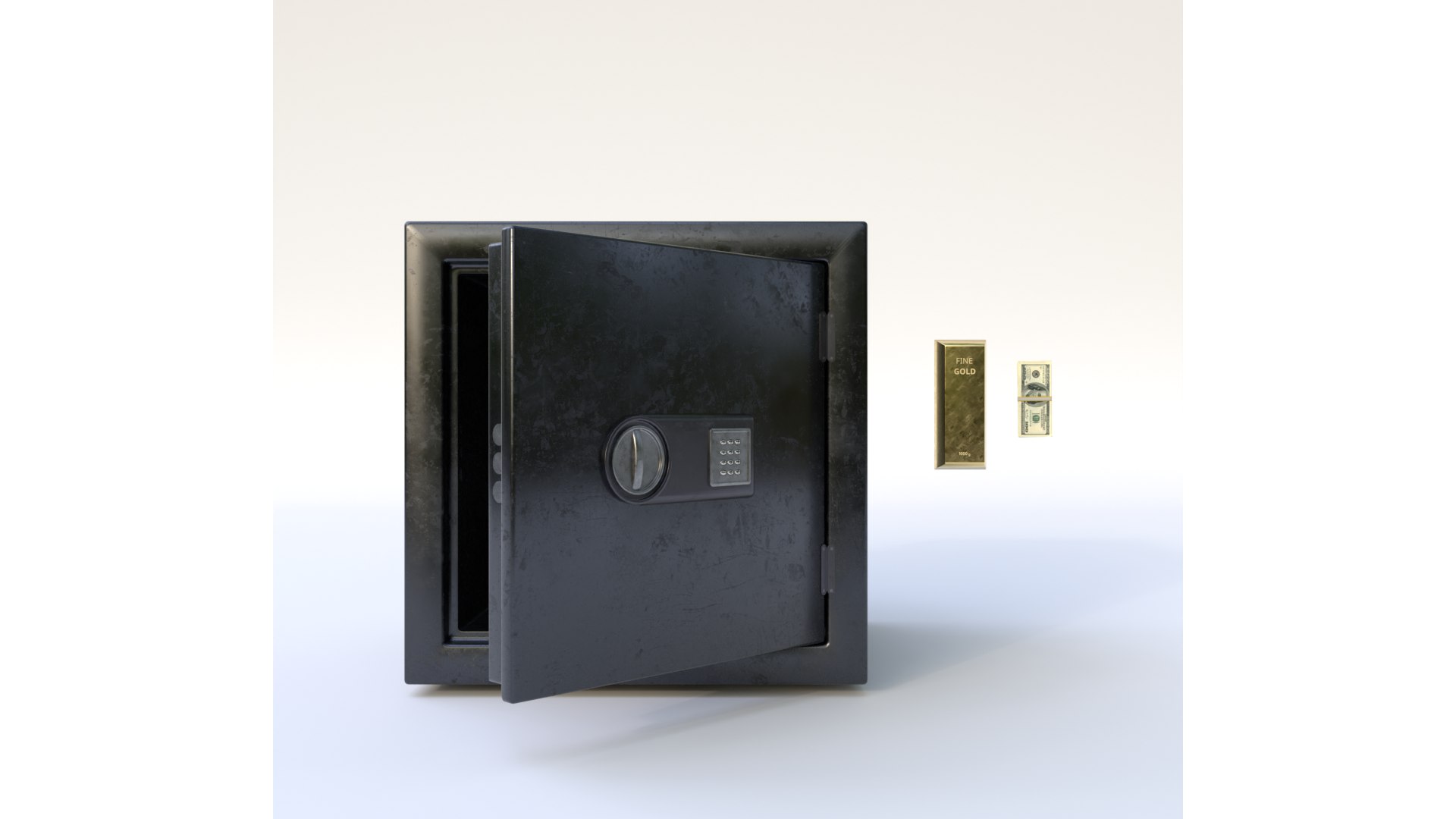 Safe Gold Money 3D Model TurboSquid 2013745