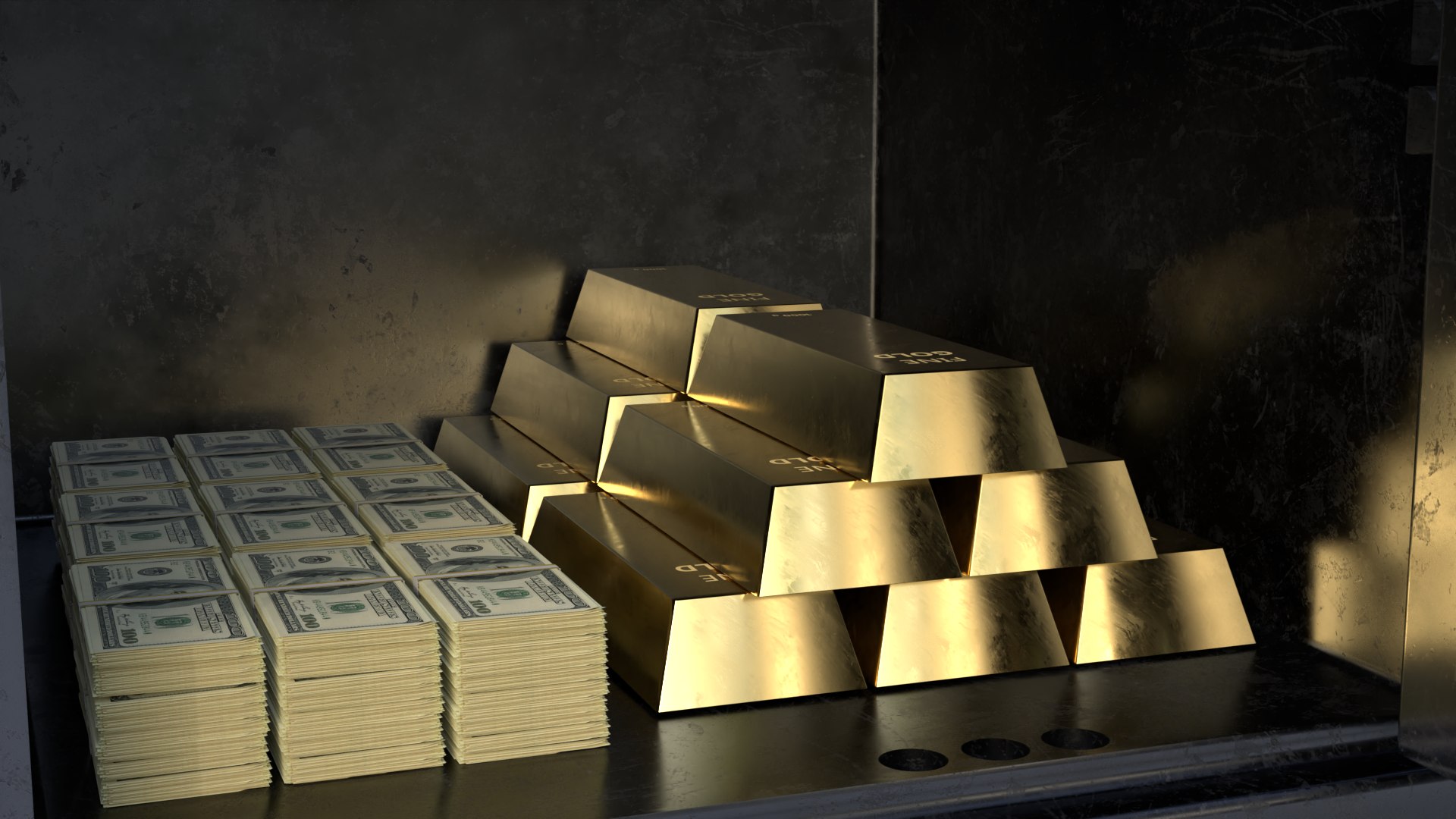 Safe Gold Money 3D Model TurboSquid 2013745