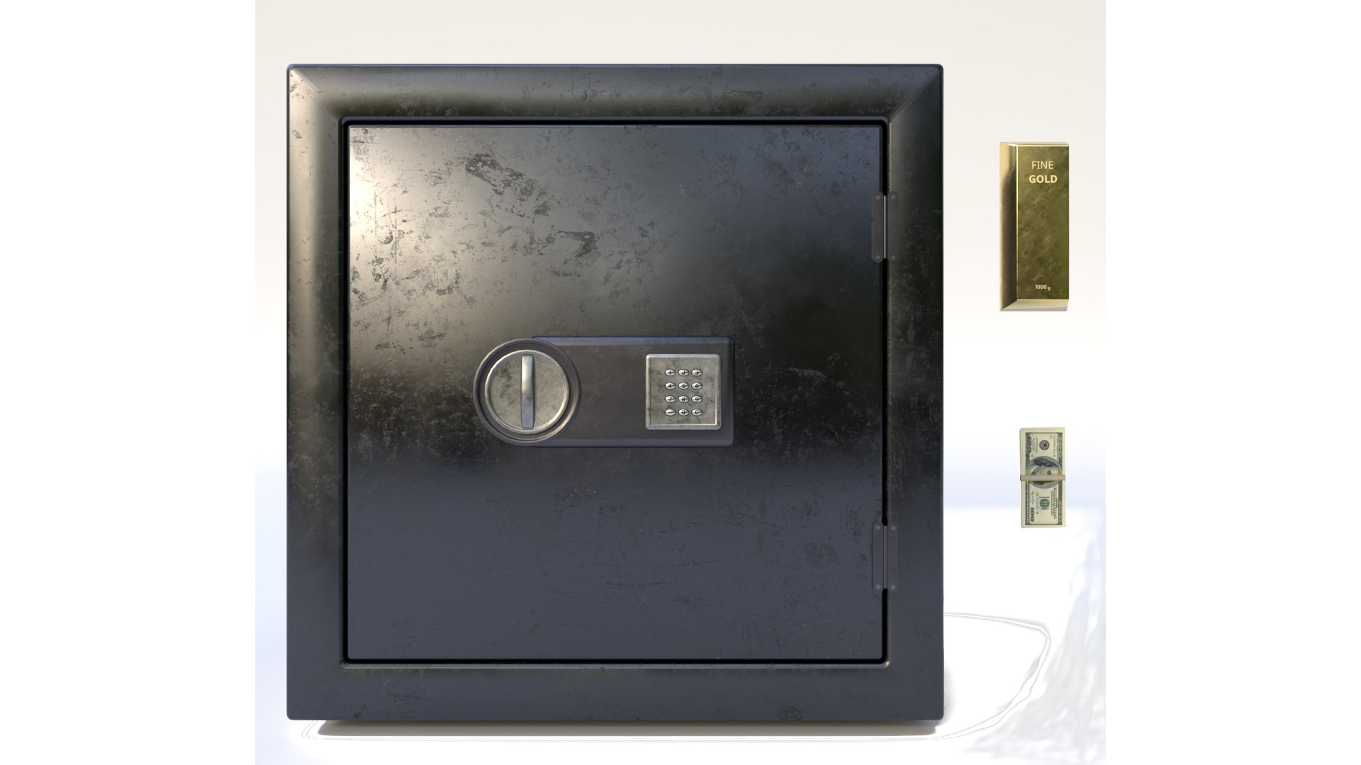 Safe Gold Money 3D Model TurboSquid 2013745