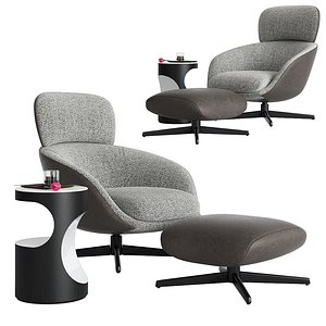 3D minotti russell arm chair