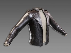 3D pbr leather jacket model