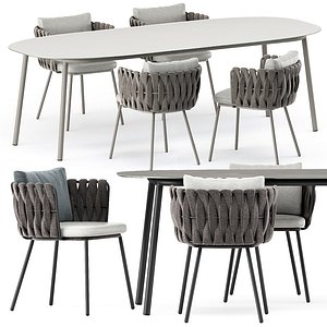 3D Tosca armchair and Tosca table
