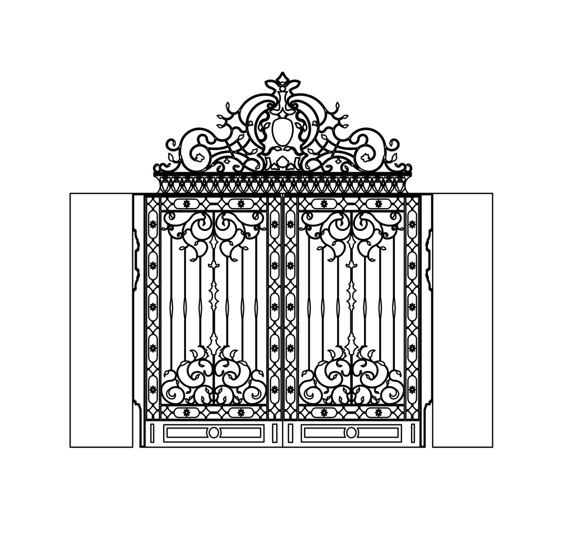 3D Model Classic Gate Main Door TurboSquid 1530747