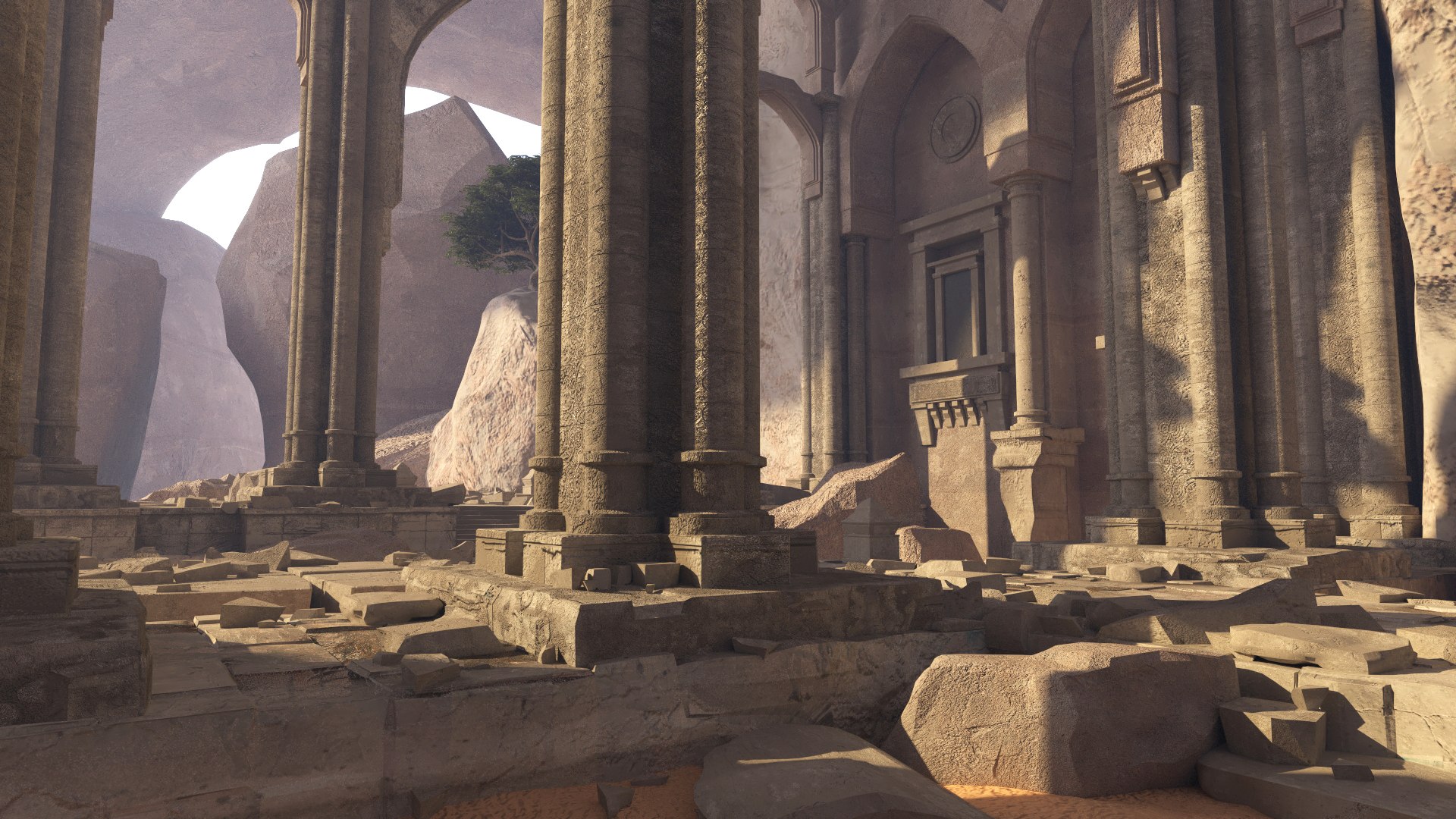 3D Ruins Ancient Temple Cave Model - TurboSquid 1611432