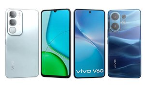 3D model Vivo V60 5G Blue And Vivo Y50 Azure