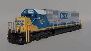 CSX SD60 3D model