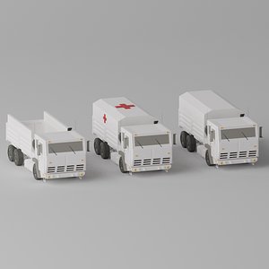 3D model military fmtv vehicles
