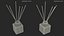 3D model Dark Red Glass Reed Diffuser
