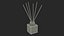 3D model Dark Red Glass Reed Diffuser