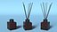 3D model Dark Red Glass Reed Diffuser
