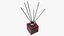3D model Dark Red Glass Reed Diffuser