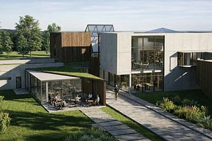 Modern Library Architecture Revit Model with Plans and Elevations