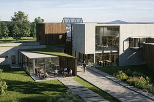 Modern Library Architecture Revit Model with Plans and Elevations