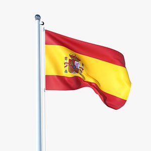 Animated Flag of Spain 3D