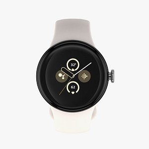 3D Google Pixel Watch 2 Silver model