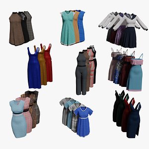 3D Clothes asset n1 to n9 model