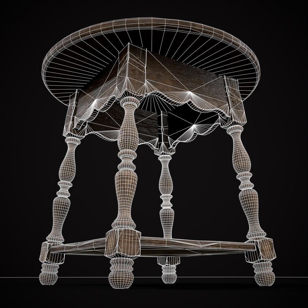 Elegant Round Side Table Model - TurboSquid 2103851