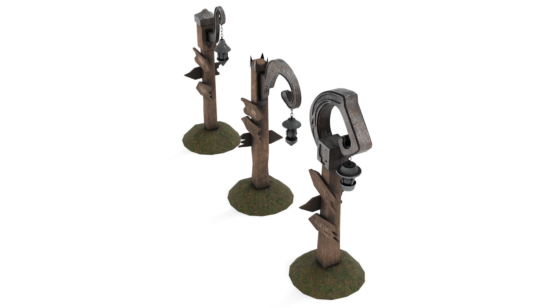 3D Fantasy Street Pointer Model - TurboSquid 1709271