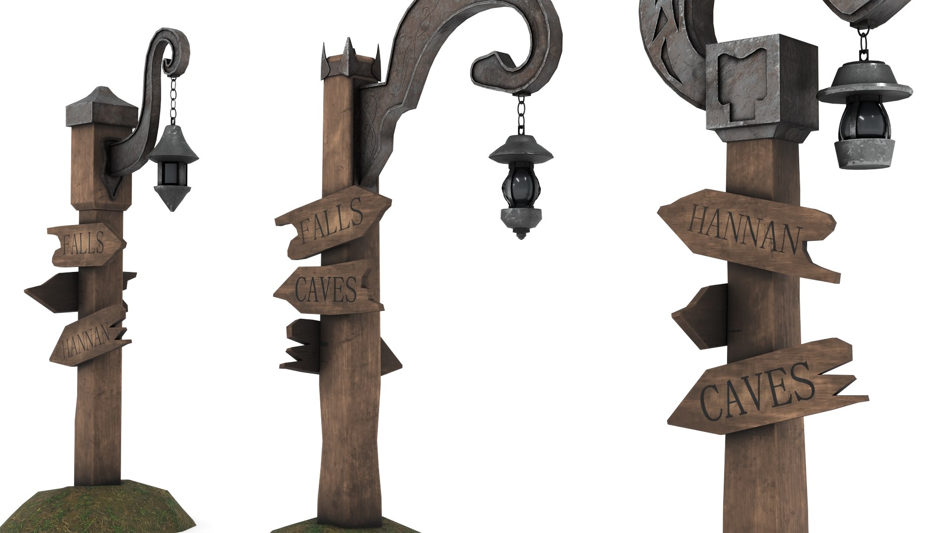 3D Fantasy Street Pointer Model - TurboSquid 1709271
