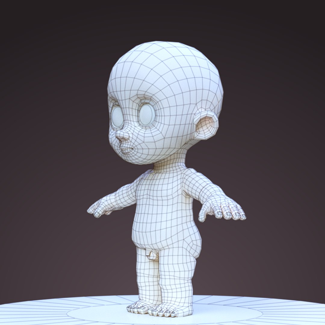 Cute Baby Rig Character Blend