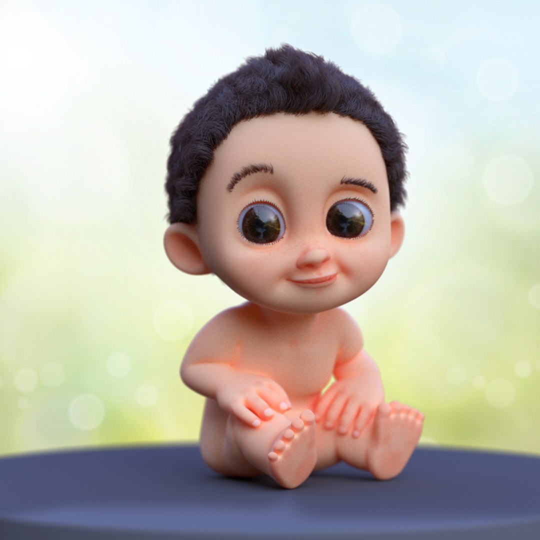 Cute Baby Rig Character Blend