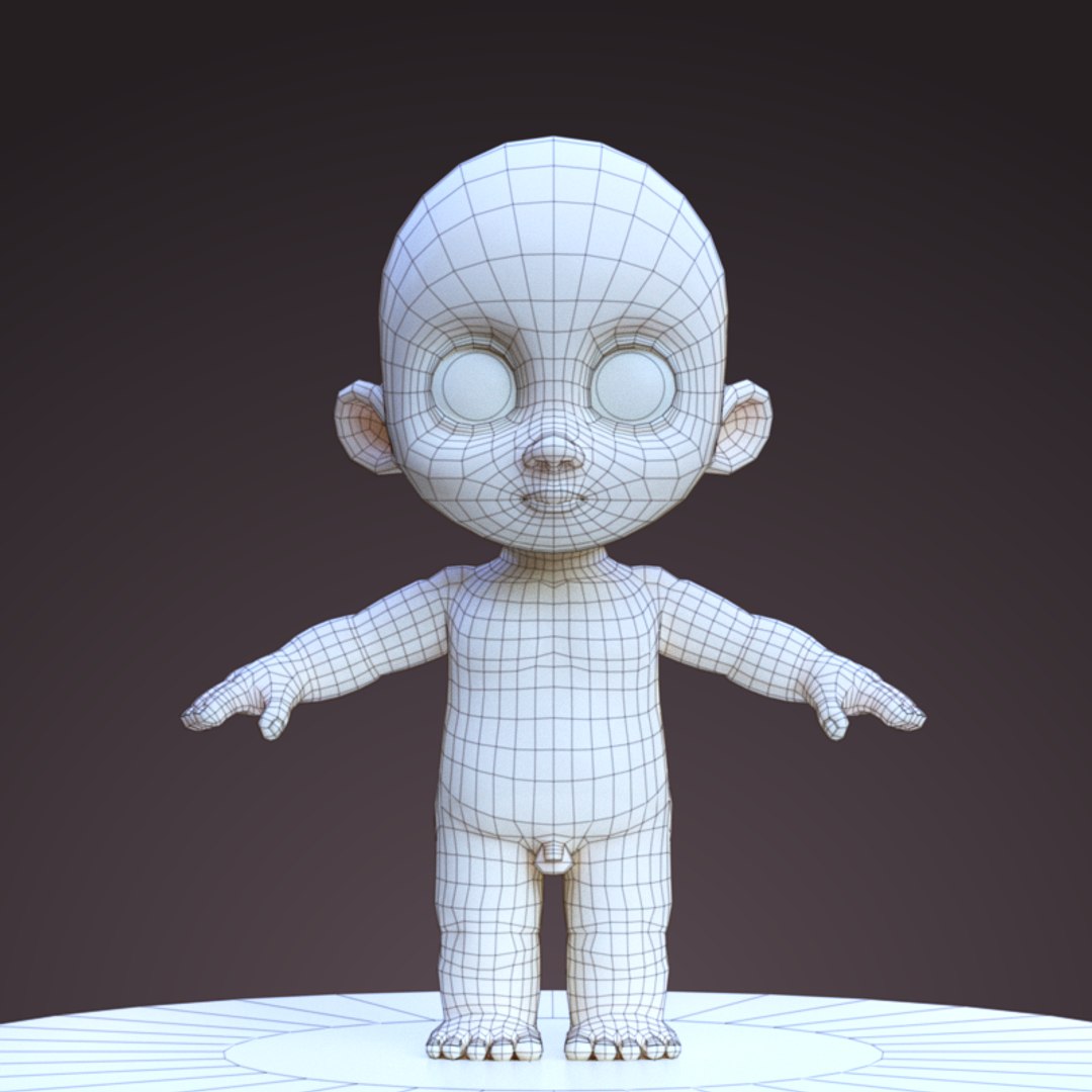 Cute Baby Rig Character Blend