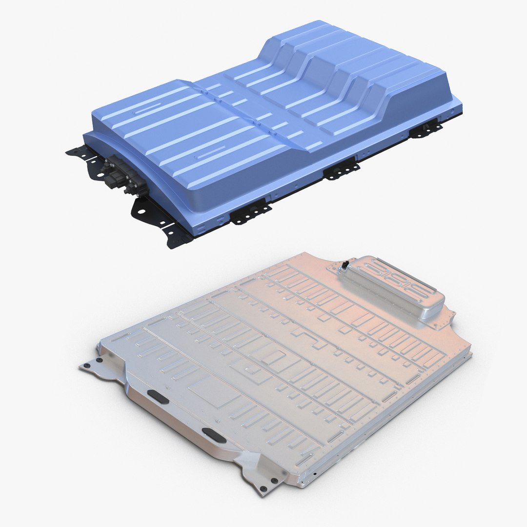 Tesla Model S and Nissan Leaf Battery Packs Collection 3D model preview