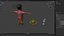 Modello 3D stilizzato low-poly di Melvin, con rigging.